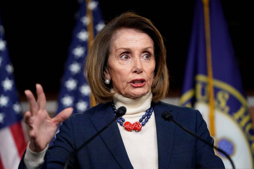 Speaker of the House Nancy Pelosi (D-CA) speaks during a press briefing on the 27th day of a partial government shutdown on Capitol Hill in Washington