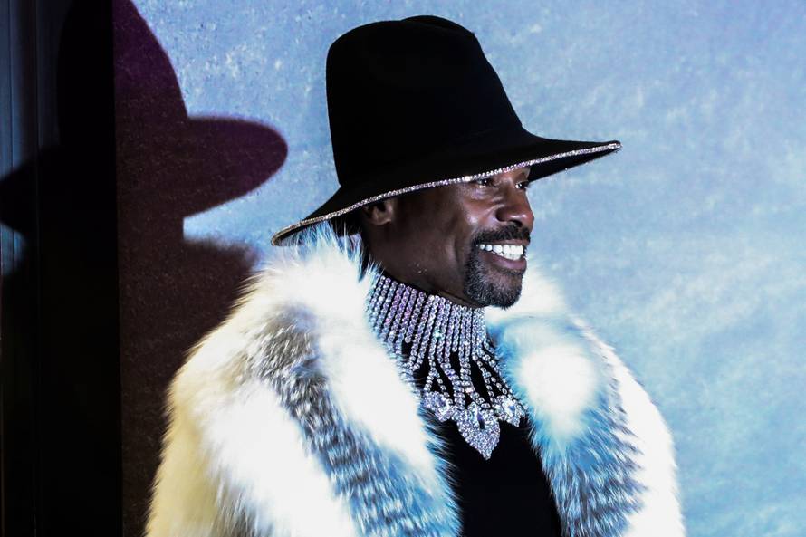Billy Porter is seen during the Christmas tree lighting show at Rockefeller Center in the Manhattan borough of New York City