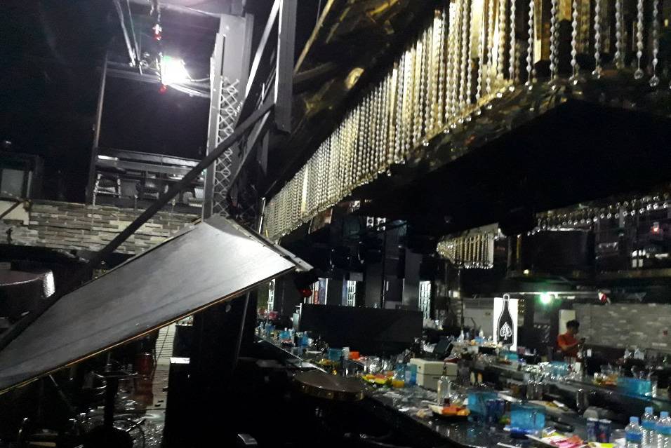 The collapsed structure of a nightclub in Gwangju