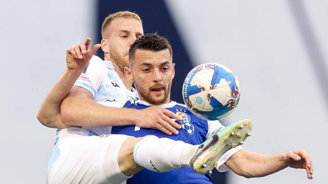Zagreb: Susret Dinama i Rijeke u prvoj utakmici finala SuperSport Hrvatskog nogometnog kupa