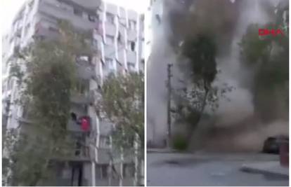 Jeziva snimka koja prikazuje jačinu potresa: Cijela zgrada pala kao da je od kartona!