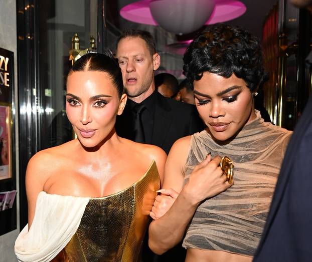 Kim Kardashian and Teyana Taylor turn heads leaving Crazy Horse Paris