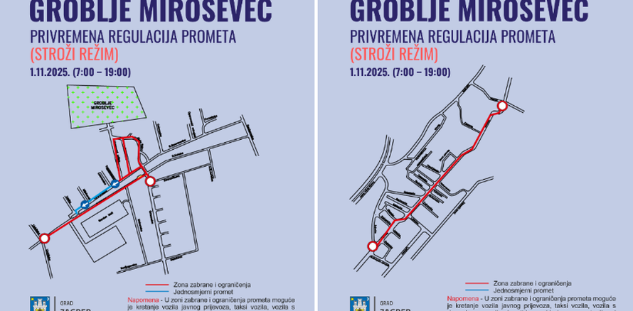 Krenuli posebni režimi vožnje kod gradskih groblja: Evo kako će promet izgledati u Zagrebu