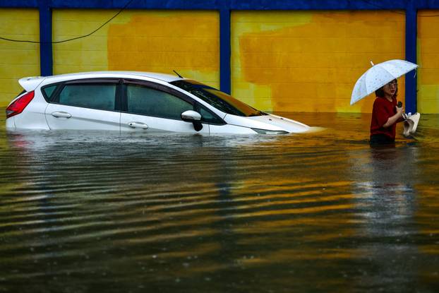 Heavy rain in Bangkok