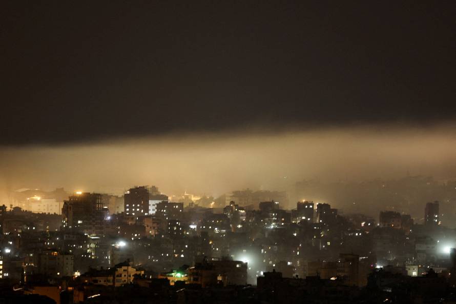 Smoke rises from Beirut's southern suburbs following an Israeli strike