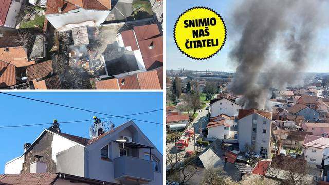 VIDEO Buktinja u Zagrebu: Na Ferenščici se zapalila garaža uz zgradu. U njoj bilo eksploziva?