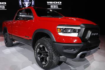 2019 Ram 1500 Rebel pickup truck is displayed at the North American International Auto Show in Detroit