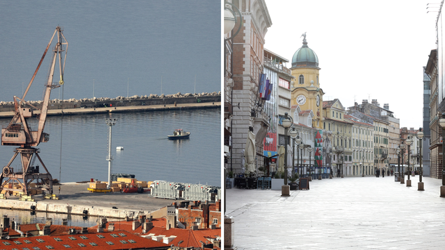 FOTO Pogledajte kako danas izgleda Rijeka: Na ulicama je pustoš, u tijeku velika operacija