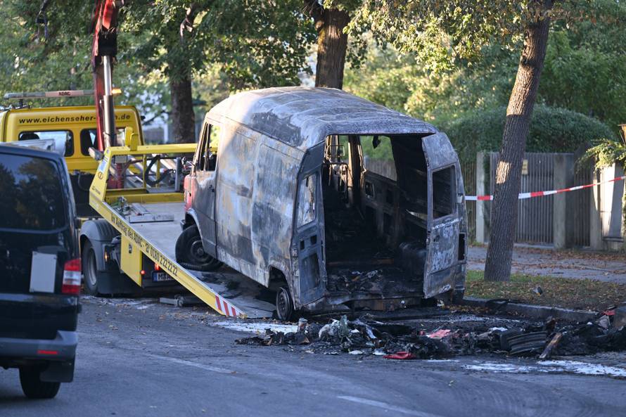 Fire in Munich - large-scale deployment of police and fire department