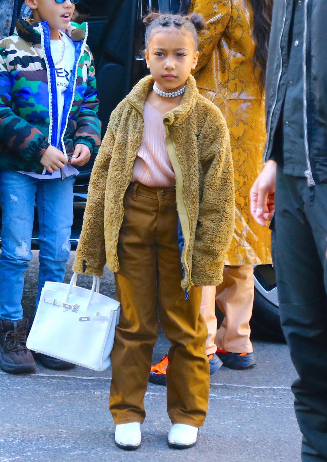 Kim Kardashian shopping with kids in New York