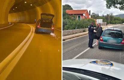 FOTO/VIDEO Nevjerojatno! Žena kod Šibenika vozila bez guma, policija: 'Uhitili smo je'