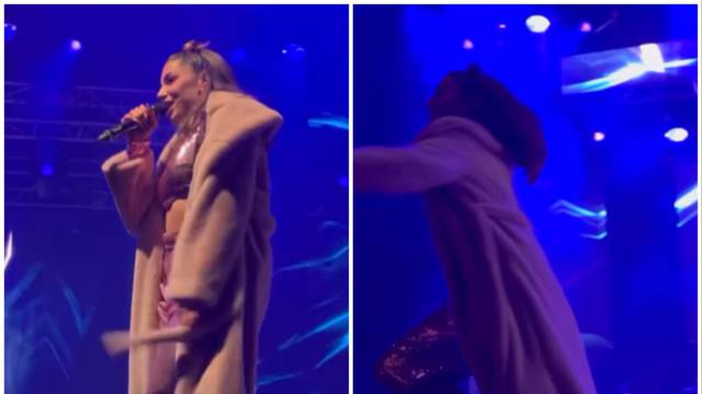 VIDEO Srpska pjevačica tijekom nastupa pala pa se našalila: 'Ja sam u 2024. već zaronila...'