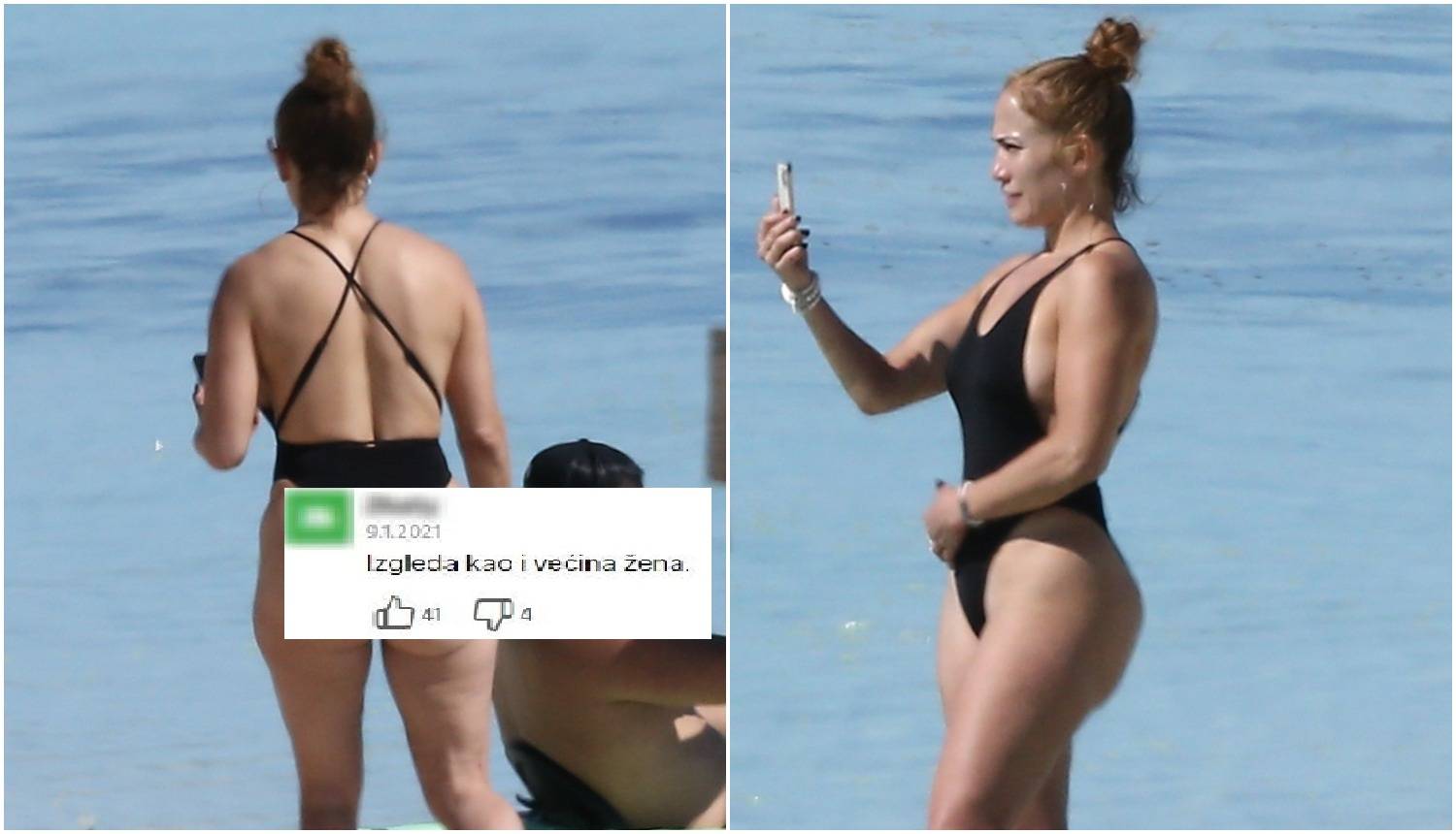 Pljušte komentari na guzu J.Lo bez Photoshopa: 'Toliko vježba, a izgleda prosječno na plaži...'