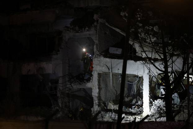 Aftermatch of a projectile impact in Tel Aviv