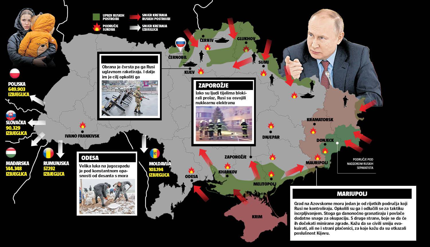 Putin je dovukao snage s istoka Rusije: Ovo je oružje kojim Rusi napadaju - avioni, tenkovi...