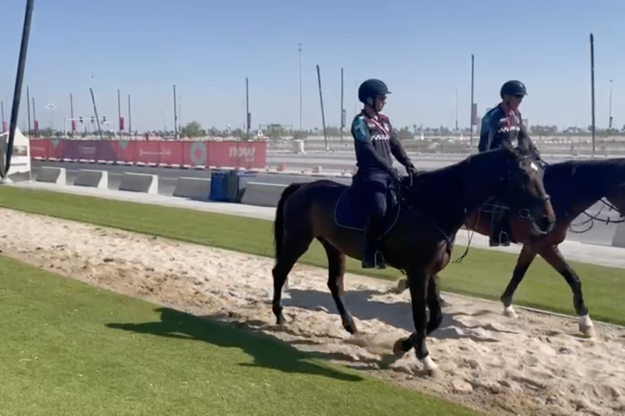 Doha je savršeno čista, čak i iza policije na konjima ide pometač