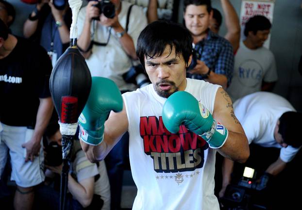 Manny Pacquiao Media Day Workout - Los Angeles - By Lionel Hahn