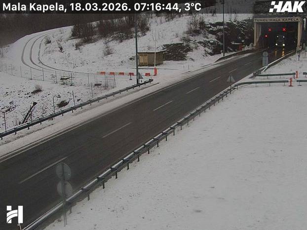 FOTO Snijeg pao na Sljemenu, zatrpana i A6, šleperi ne smiju prema Istri, pogledajte snimke