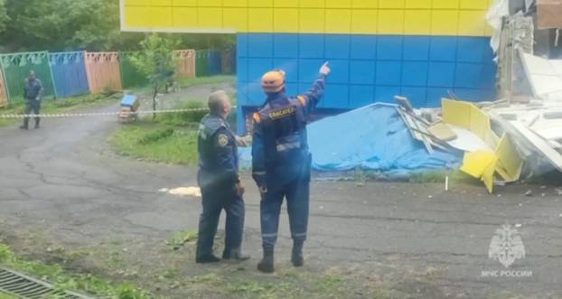 Aftermath of an earthquake in Russia