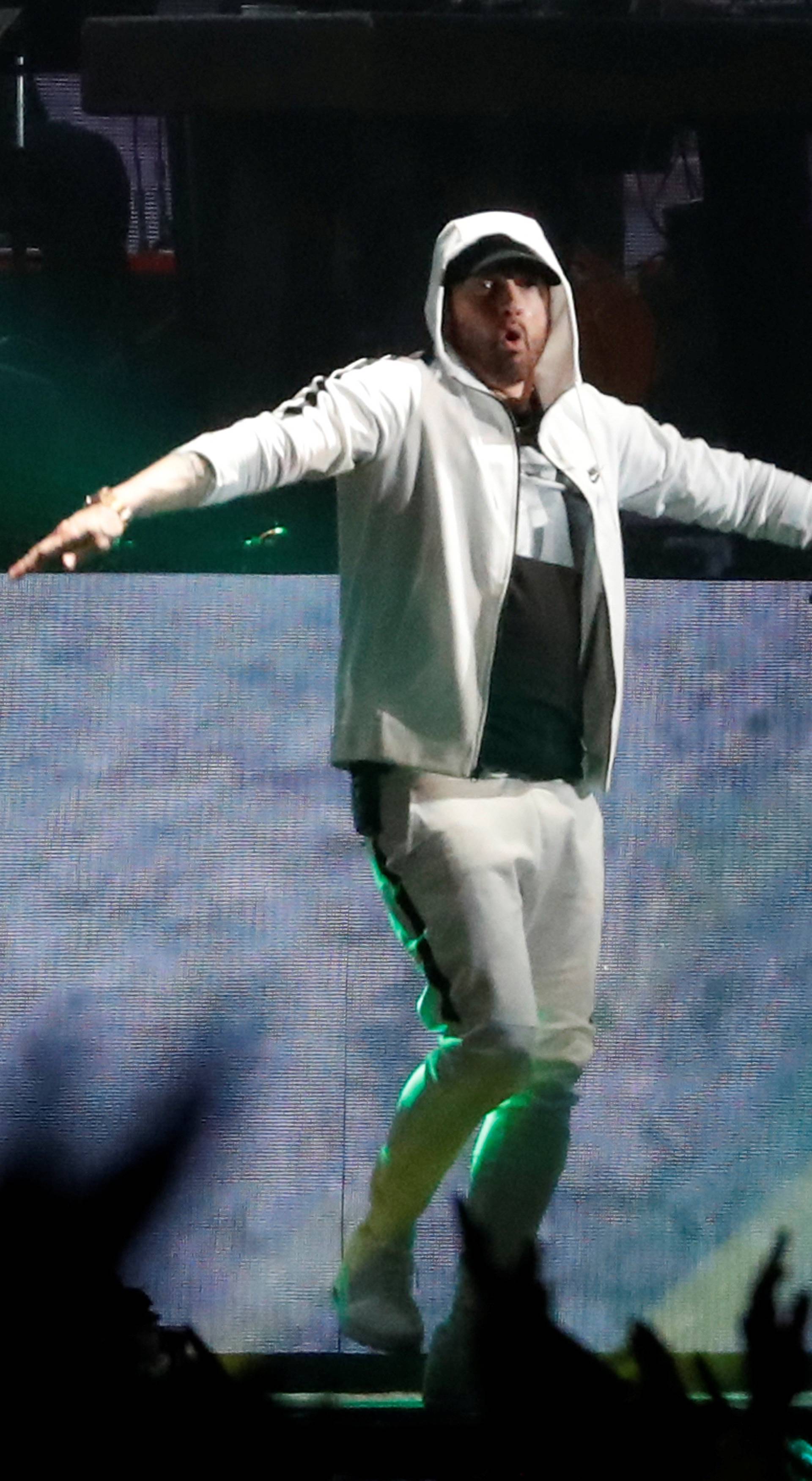 Eminem performs at the Coachella Valley Music and Arts Festival in Indio