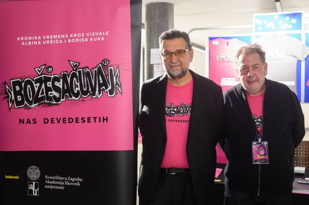 Zagreb: Predstavljanje monografije"Božesačuvaj nas devedesetih – Kronika vremena kroz vizuale Albina Uršića i Borisa Kuka"