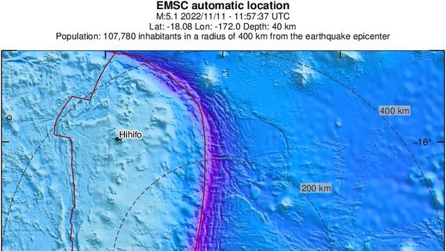 Potres magnitude 7,3 kod Tonge
