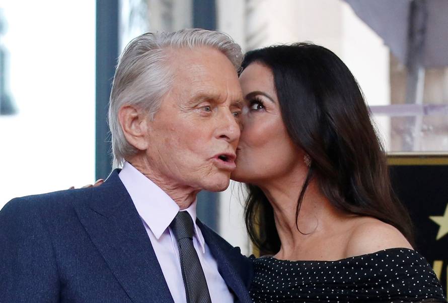 Actor Michael Douglas receives a star on Hollywood Walk of Fame