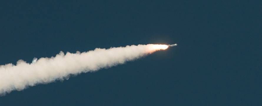 The United Launch Alliance Atlas V rocket carrying NASA's Origins, Spectral Interpretation, Resource Identification, Security-Regolith Explorer (OSIRIS-REx) spacecraft lifts off on from Space Launch Complex 41 at Cape Canaveral Air Force Station