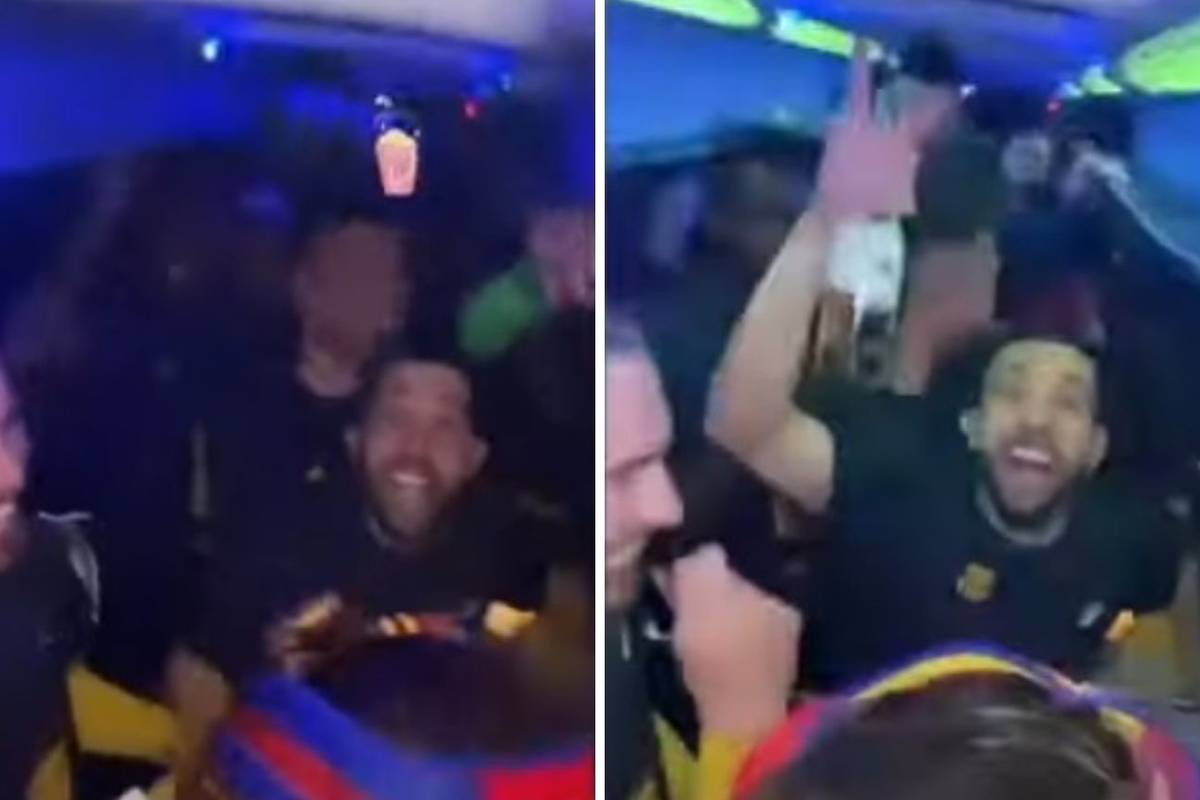 Barcini igrači napravili party u busu: Potekle su litre alkohola
