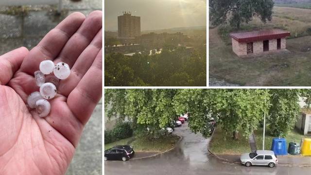 VIDEO Grmljavinsko nevrijeme u unutrašnjosti, tuča padala i u Zagrebu: 'Svi su počeli bježati'