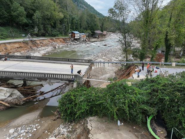 Aftermath of Hurricane Helene in North Carolina