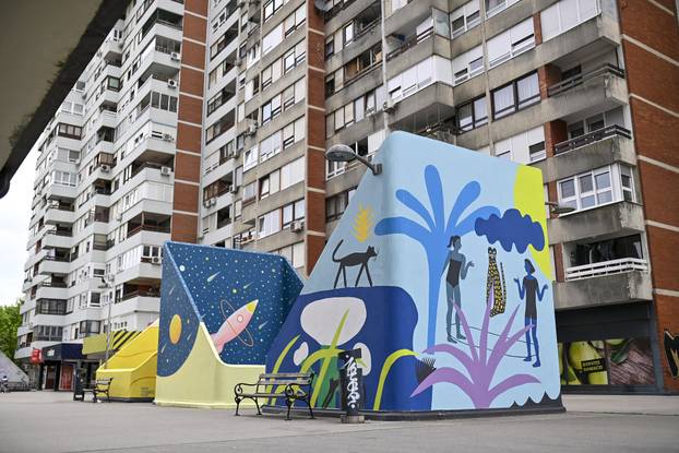 Zagreb: Novi šareni mural na platou Mamutice