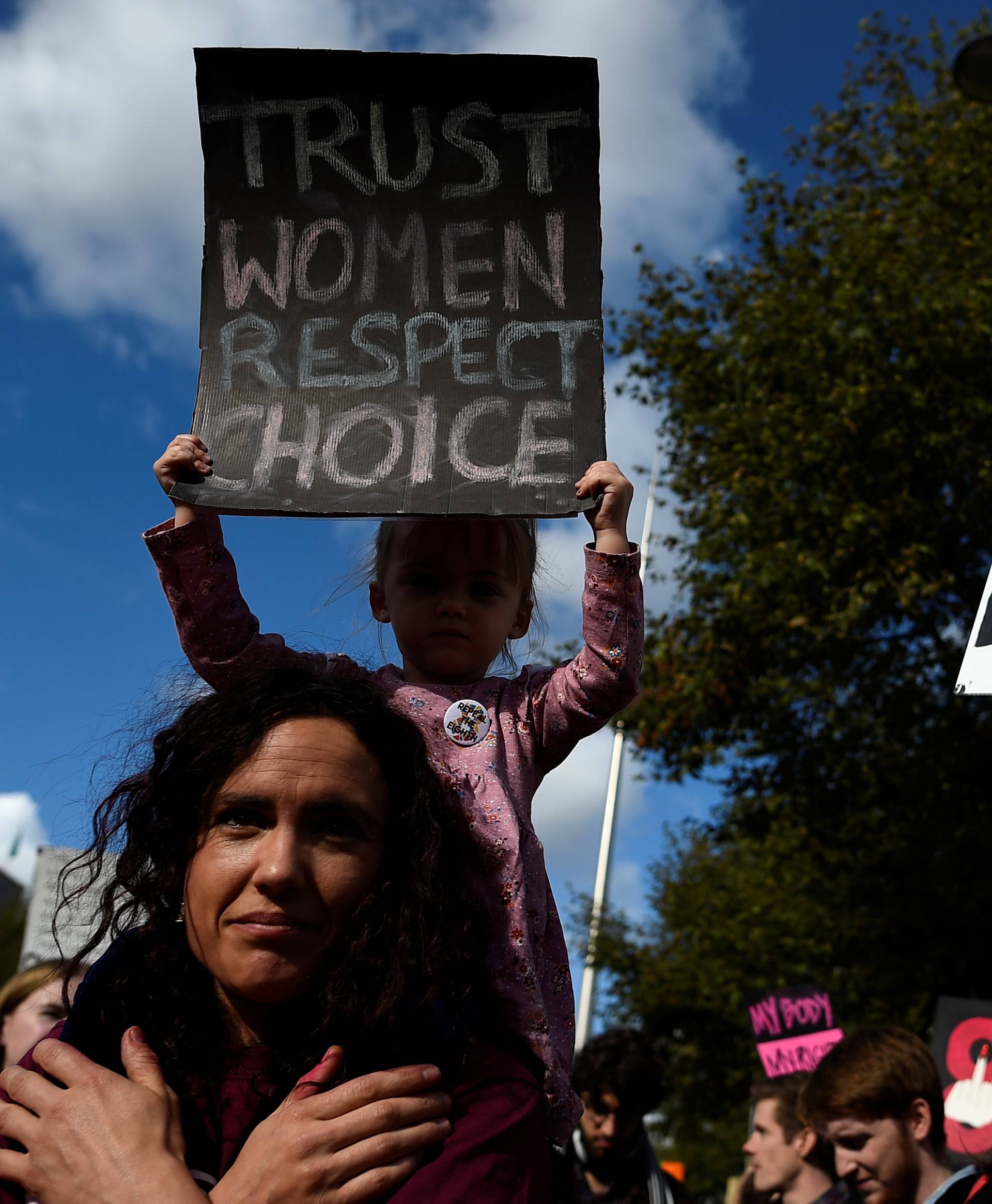 Demonstrators march for more liberal Irish abortion laws