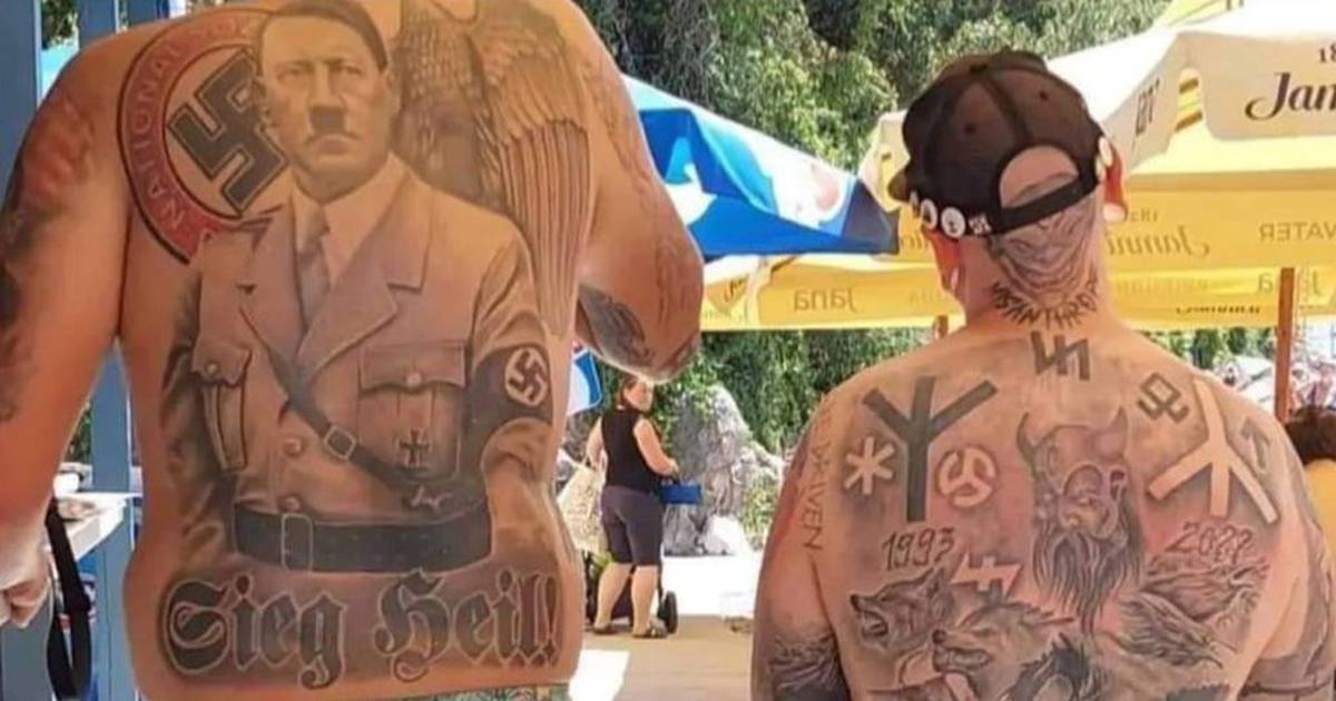 Men completely covered in Nazi tattoos walked into a bar in Rijeka, called the police