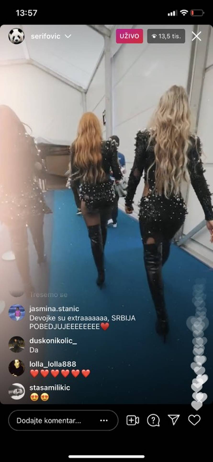 Šerifović spojila Karleušu u live prijenos s Uragankama:'Budalo, gola sam! Što me ovako zezaš'