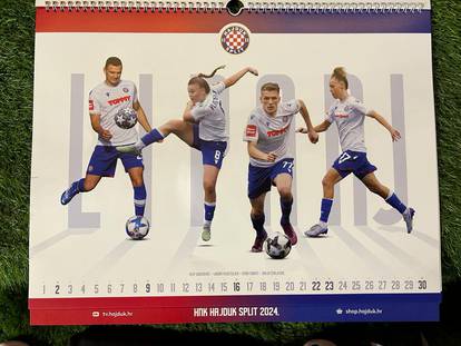 FOTO Hajduk izdao kalendar za 2024. godinu: Prvi put zajedno nogometašice i nogometaši