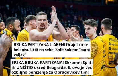 Srpski mediji: 'Epska bruka Partizana! Skromni Split ih je uništio, ovo je veliko poniženje'