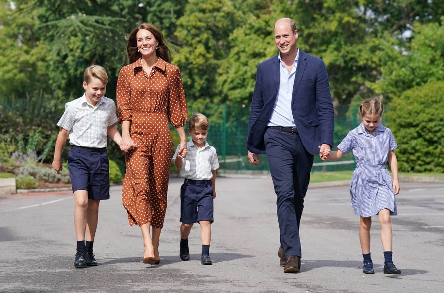 British royals' first day at new school