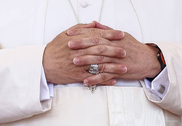Pope Leo XIV holds his first general audience in St. Peter's Square, at the Vatican