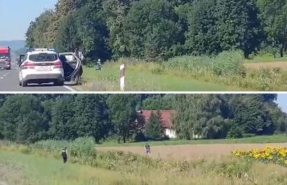 Pogledajte snimku: Zaustavili auto prepun ukradene robe, lopovi krenuli bježati u polje