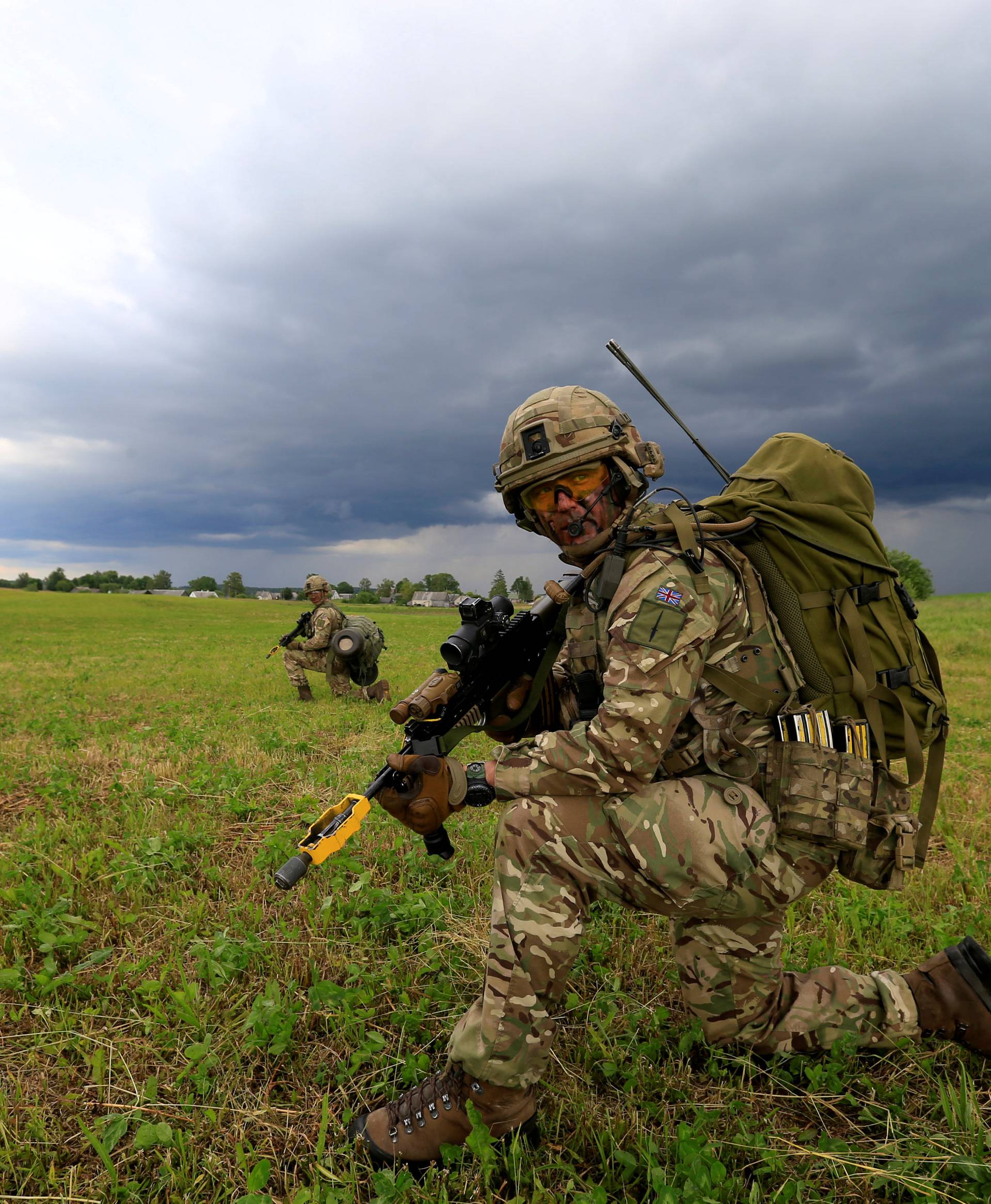 FILE PHOTO: British army soldiers take part in Suwalki gap defence exercise in Mikyciai