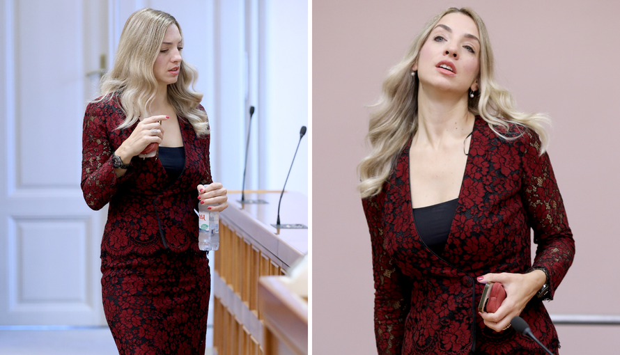 FOTO SDP-ovka Sanja Radolović u čipkastoj haljini privlačila je poglede fotografa i kolega