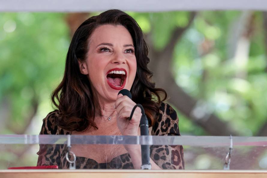 Actor Fran Drescher unveils her star on the Hollywood Walk of Fame in Los Angeles