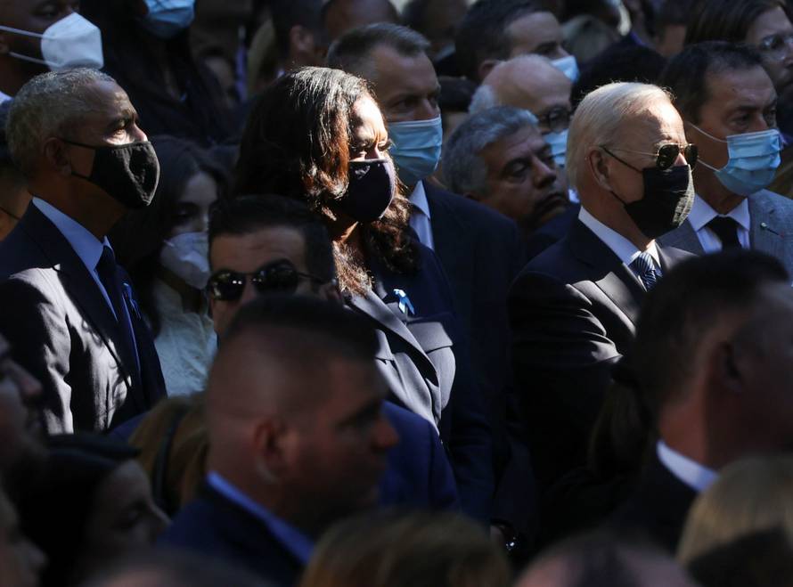 President Biden participates in a ceremony at the 9/11 Memorial in New York