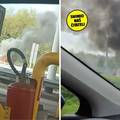 VIDEO Buktinja kod Demerja: Zapalio se automobil na A1