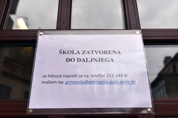 Pula: Zbog epidemije koronavirusa zatvorene sve škole i fakulteti 