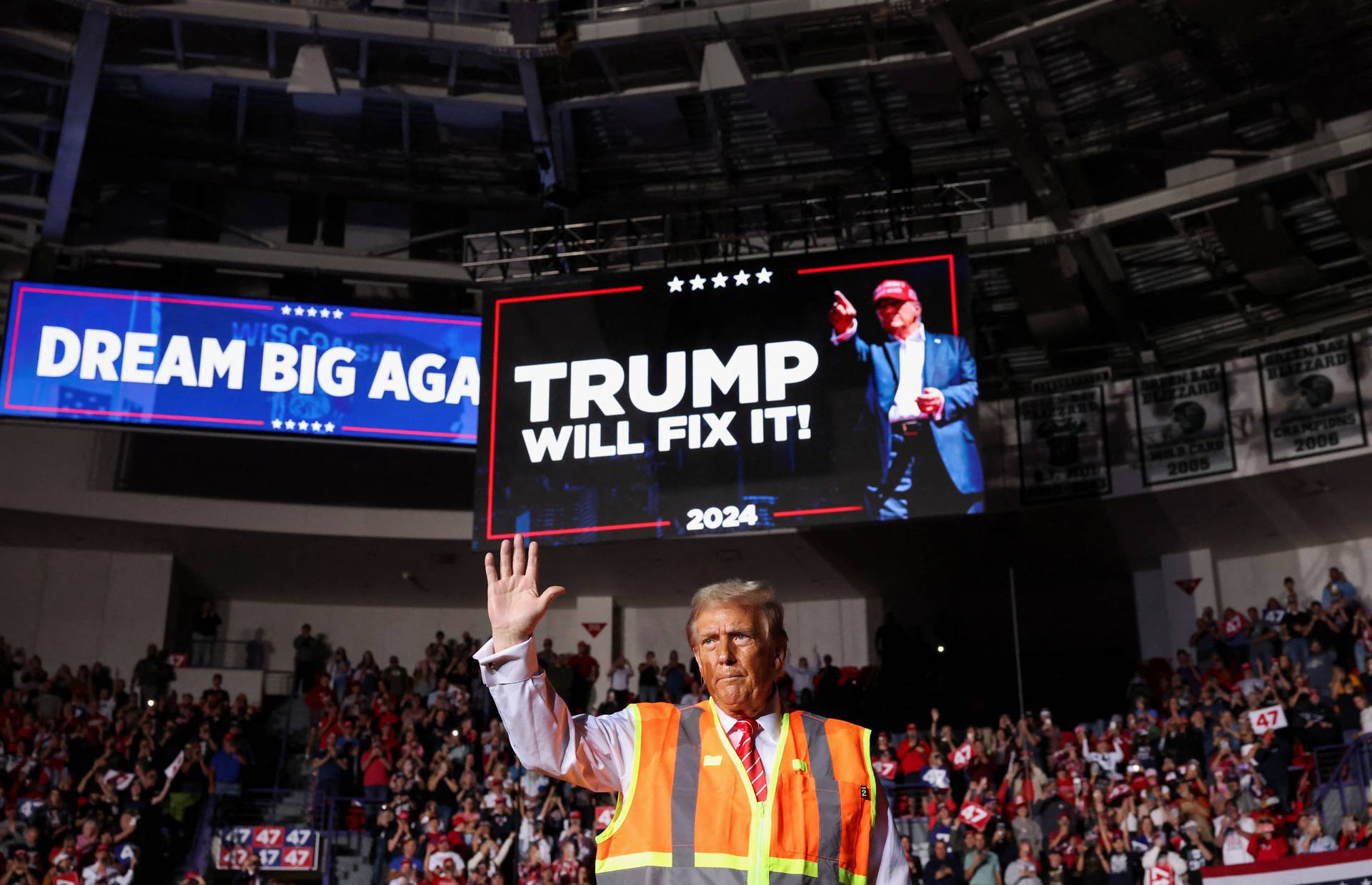 Republican presidential nominee and former U.S. President Trump holds a rally in Green Bay