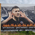 Jumbo plakat u Imotskom za zvijer iz Vinjana - Antu Rebića