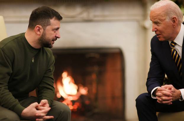 U.S. President Biden welcomes Ukraine's President Zelenskiy at the White House in Washington