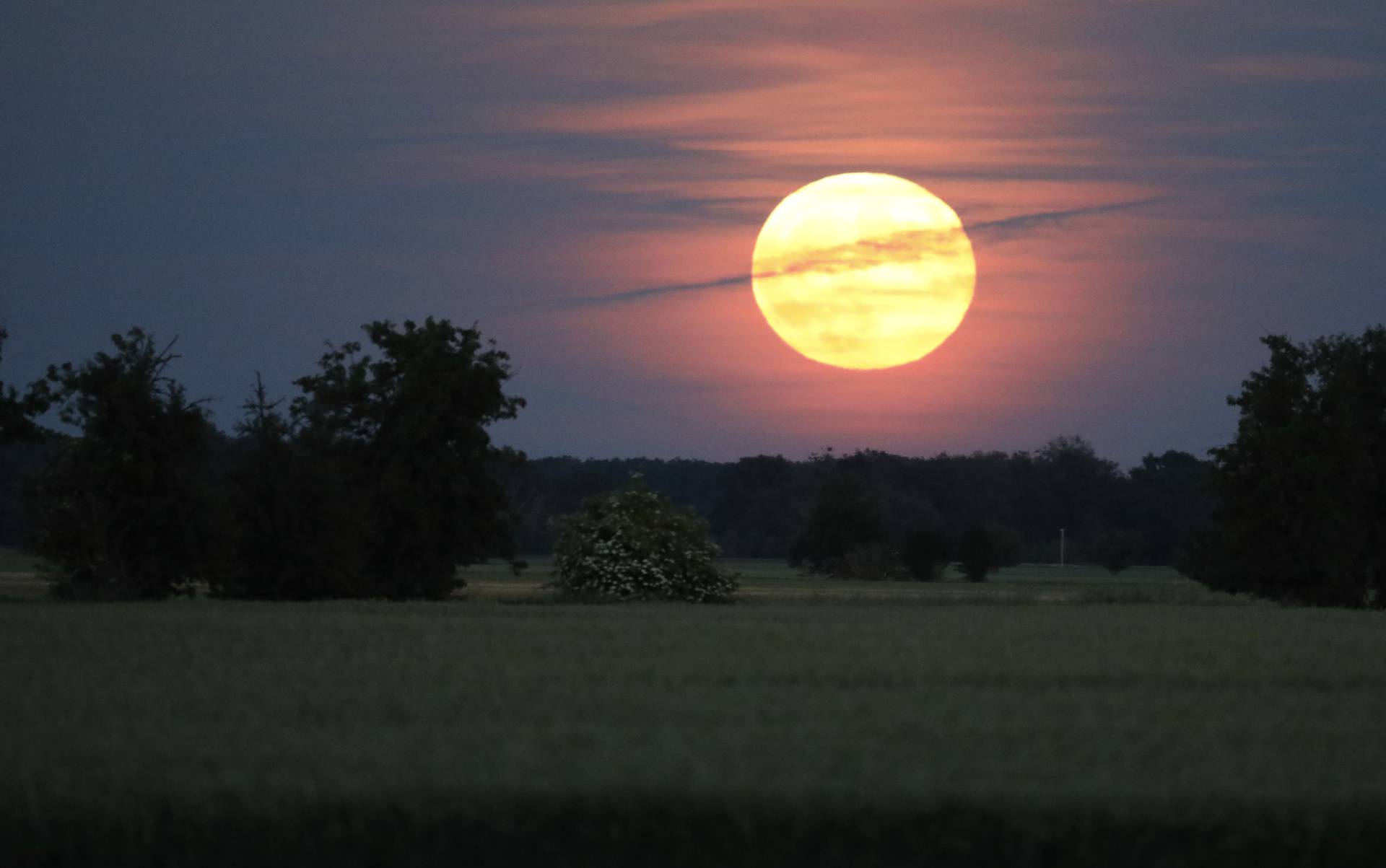 Full moon over Saxony